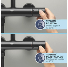 Grohe Armatur mit Temperaturbegrenzung auf 38 Grad Celsius und 43 Grad Celsius