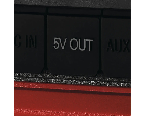 Nahaufnahme von ''5V OUT''-Anschluss