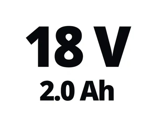Symbol für 18 Volt, 2.0 Amperestunden