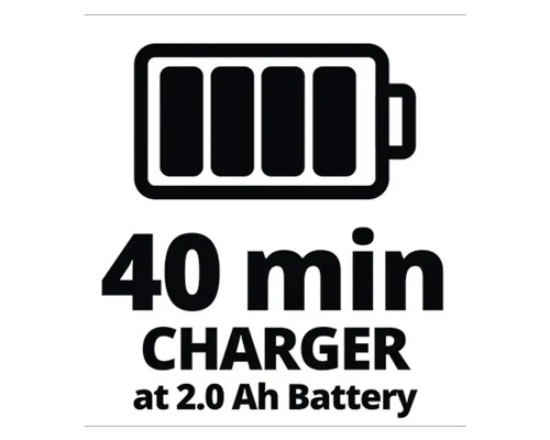 40 Minuten Ladegerät für 2.0 Amperestunden Akku