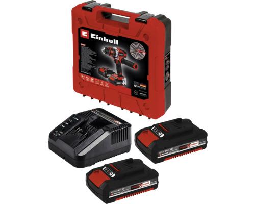 Einhell Akku-Bohrschrauber Set mit Koffer, Ladegerät und zwei Akkus