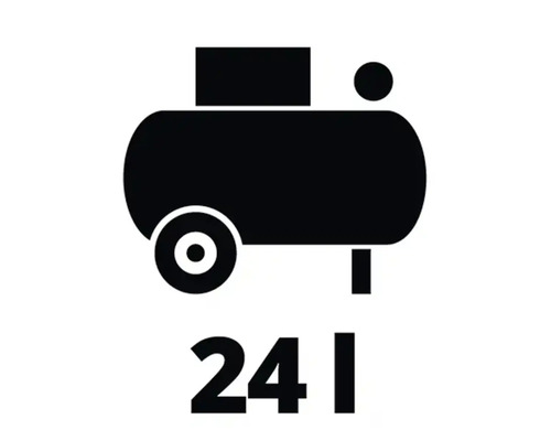 Symbol für einen Kompressor mit 24 Litern Tankvolumen