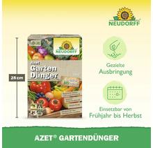 Azet Gartendünger Packung mit Neudorff Logo und Produktinformationen, Höhe 28 cm