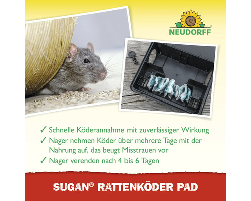Sugan Rattenköder Pad zur Rattenbekämpfung mit Köderbox