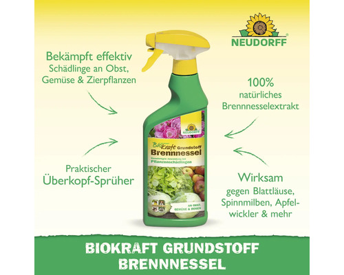 Neudorff Biokraft Grundstoff Brennnessel Schädlingsbekämpfungsmittel in Sprühflasche