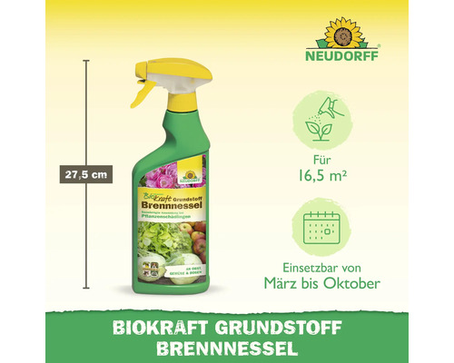 Neudorff Biokraft Grundstoff Brennnessel Pflanzenschutzmittel, 27,5 cm