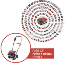 Einhell Power X-Change Akku-Familie mit Motorhacke und Akku