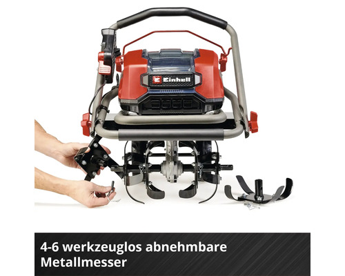 Einhell Gartenfräse mit werkzeuglos abnehmbaren Metallmessern