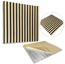 Akustikpaneel mit Holzrippen und Schallschutzvlies