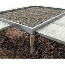 Aufbau einer Terrasse mit Kies und Unterkonstruktion