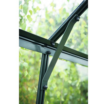 Detailansicht des Fensteröffners eines Gewächshauses