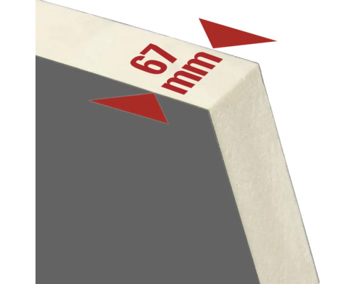 67 Millimeter dicke Isolierplatte