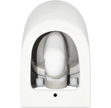 Detailansicht einer weißen Toilette