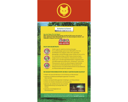 Informationen zu Wolf Garten Premium Rasensamen Schatten und Sonne mit Bio-Active
