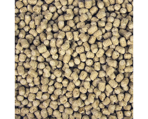Nahaufnahme von Fischfutterpellets