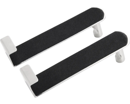 Zwei Schuhanzieher aus Kunststoff und Textil