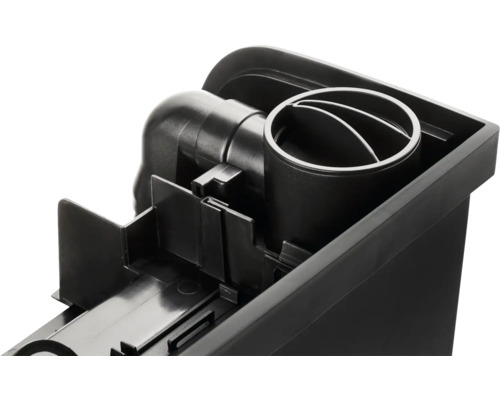 Detailansicht einer schwarzen Gerätehalterung