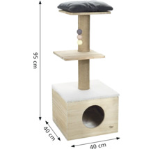 Katzenkratzbaum mit Höhle, Plattform und Spielzeug, 95 cm hoch
