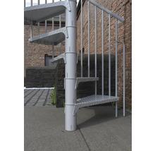 Spindeltreppe aus Metall für den Außenbereich