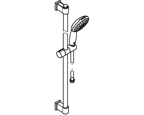 Brausestange mit Handbrause zur Wandmontage