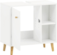 Waschtischunterschrank mit Tür und offenen Regalfächern