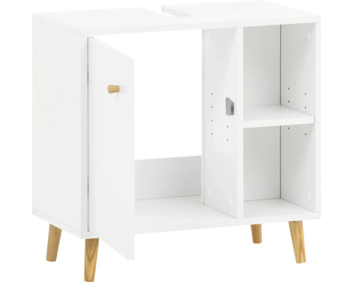 Waschtischunterschrank mit Tür und offenen Regalfächern