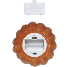 Geöffnete Kerze mit Batteriefach und Batteriefachabdeckung