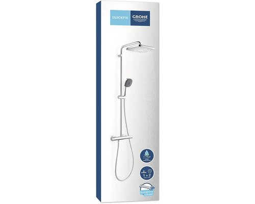 Grohe Quickfix Duschsystem mit Kopf- und Handbrause