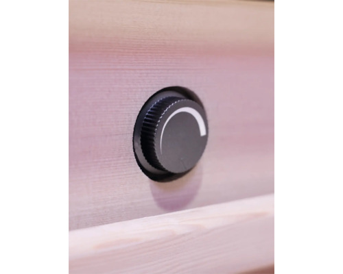 Drehknopf zur Steuerung in einer Sauna