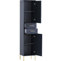 Hochschrank mit zwei Schubladen und mehreren Fächern