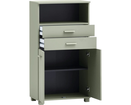 Schrank mit Schubladen und Tür