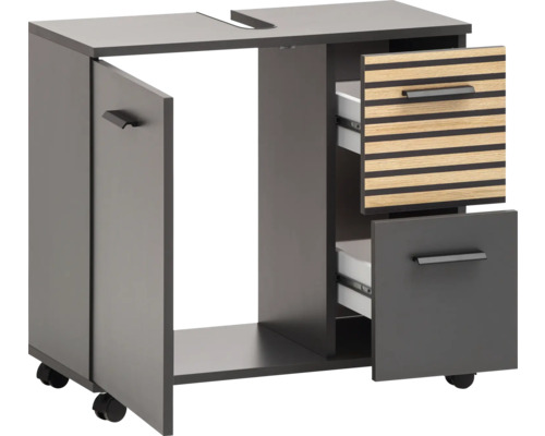 Waschbeckenunterschrank mit Schubladen und Tür