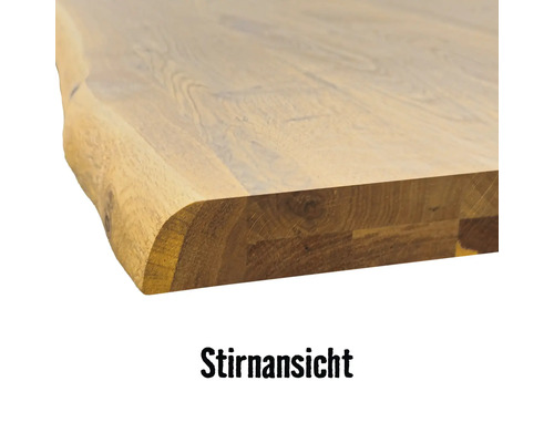 Stirnseite einer Tischplatte aus Holz