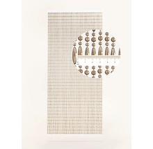 Perlenvorhang mit Kunststoffperlen und Zentimetermaß