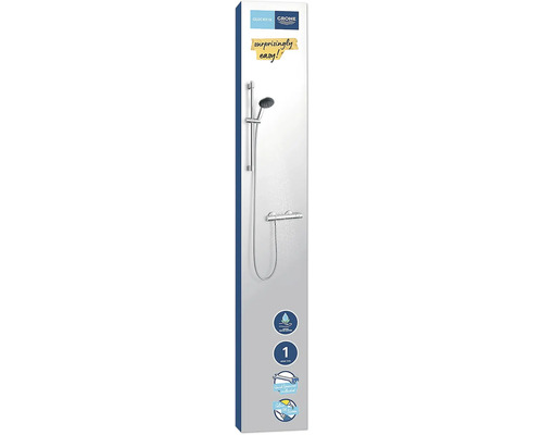 Grohe Brausestangenset mit Handbrause und Thermostatarmatur