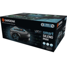 Verpackung eines Gardena Smart Sileno Max Mähroboters
