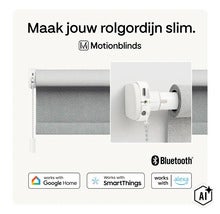 Motionblinds Upgrade Kit für Rollo mit Bluetooth Konnektivität kompatibel mit Google Home SmartThings und Alexa (Image AI modified or generated)