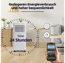 Mobile Klimaanlage mit Timerfunktion und Smartphone Steuerung