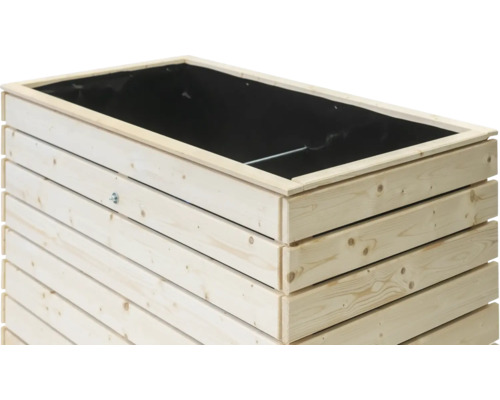 Hochbeet aus Holz mit rechteckiger Form