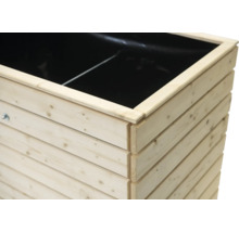 Hochbeet aus Holz mit Pflanzfolie