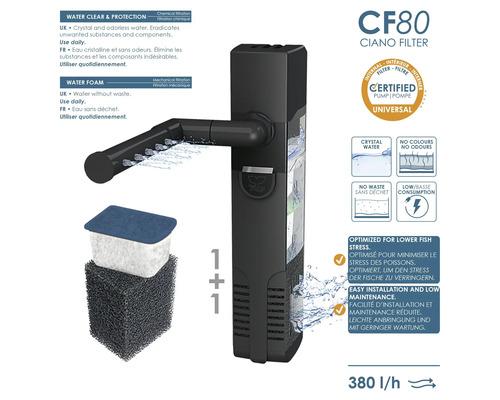 Ciano Filter CF80 für Aquarien
