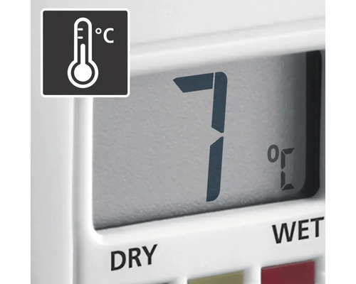 Temperaturanzeige mit Thermometer Symbol