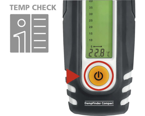 DampFinder Compact Feuchtigkeitsmesser mit Temperaturanzeige