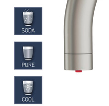 Küchenarmatur Keo Soda edelstahl matt für Sprudel ohne Systembox und Filter