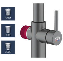 Küchenarmatur Keo Soda graphit matt für Sprudel ohne Systembox und Filter