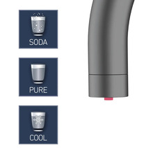 Küchenarmatur Keo Soda graphit matt für Sprudel ohne Systembox und Filter