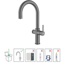 Küchenarmatur Keo Soda graphit matt für Sprudel ohne Systembox und Filter