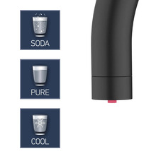 Küchenarmatur Keo Soda schwarz matt für Sprudel ohne Systembox und Filter