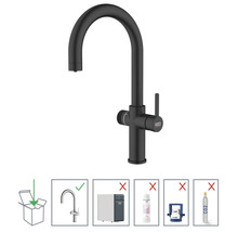 Küchenarmatur Keo Soda schwarz matt für Sprudel ohne Systembox und Filter