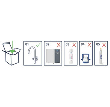 Küchenarmatur Keo Soda schwarz matt für Sprudel ohne Systembox und Filter